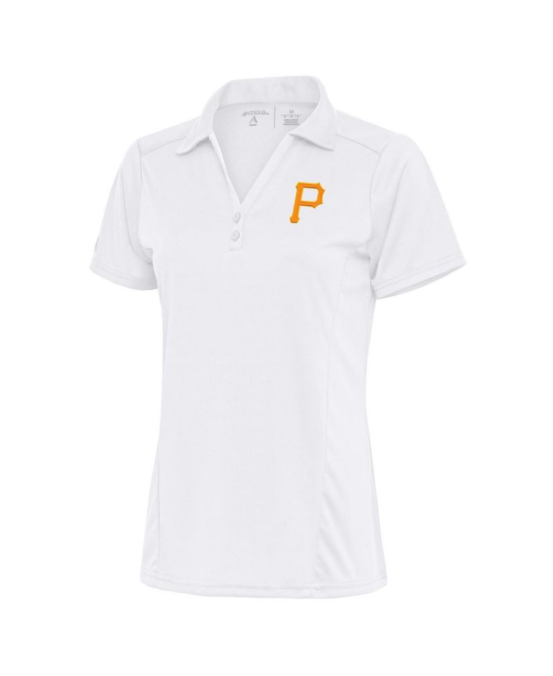 Women's White Pittsburgh Pirates Logo Tribute Polo Shirt