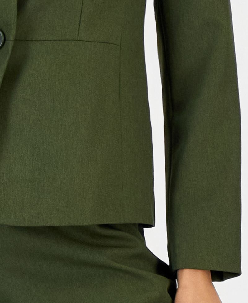 Women's Two-Button Shawl Collar Blazer & Pants Suit, Regular & Petite
