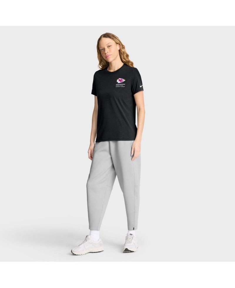 Women's Black Kansas City Chiefs 2025 NFL Crucial Catch Tri-Blend Dri-FIT T-Shirt
