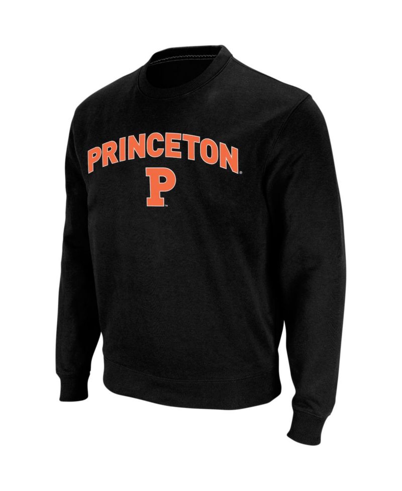 Men's Black Princeton Tigers Arch & Logo Crew Neck Sweatshirt