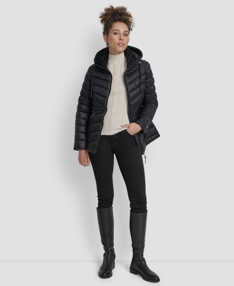 Women's Stand Collar Zipper-Front Coat