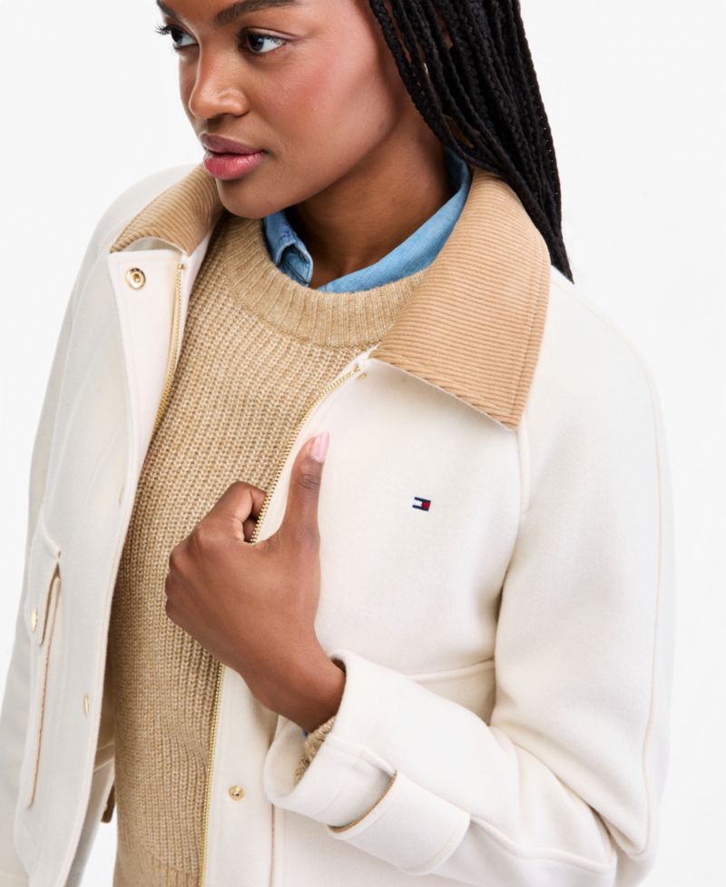 Women's Corduroy Collar Bomber Jacket
