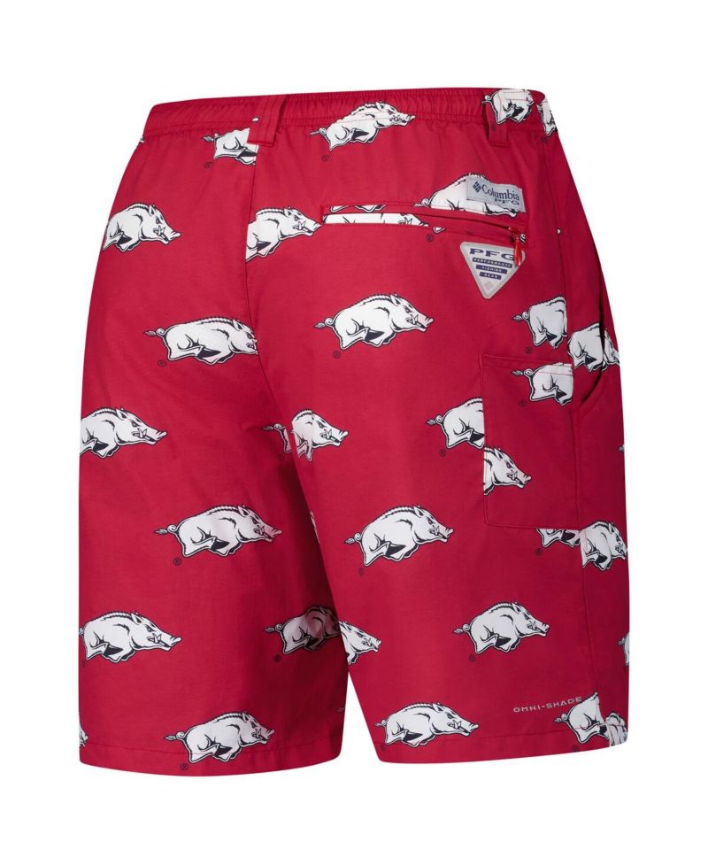 Men's Cardinal Arkansas Razorbacks PFG Backcast III Omni-Shade Shorts