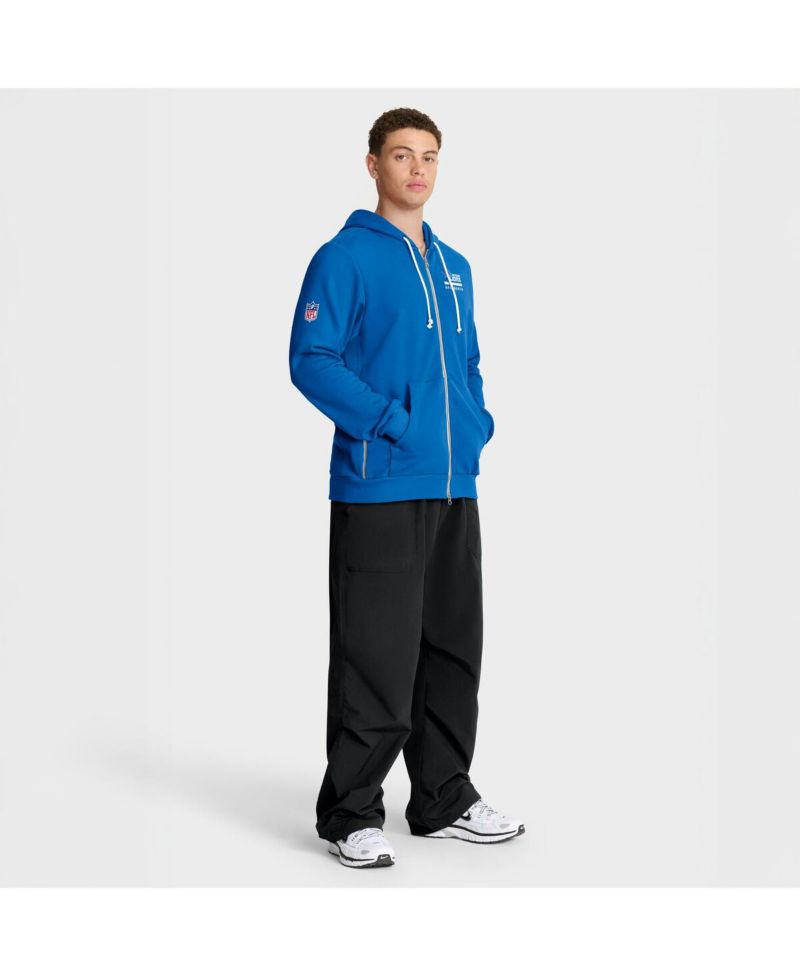 Men's Blue Detroit Lions Sideline Standard Issue Utility Player Dri-FIT Full-Zip Hoodie