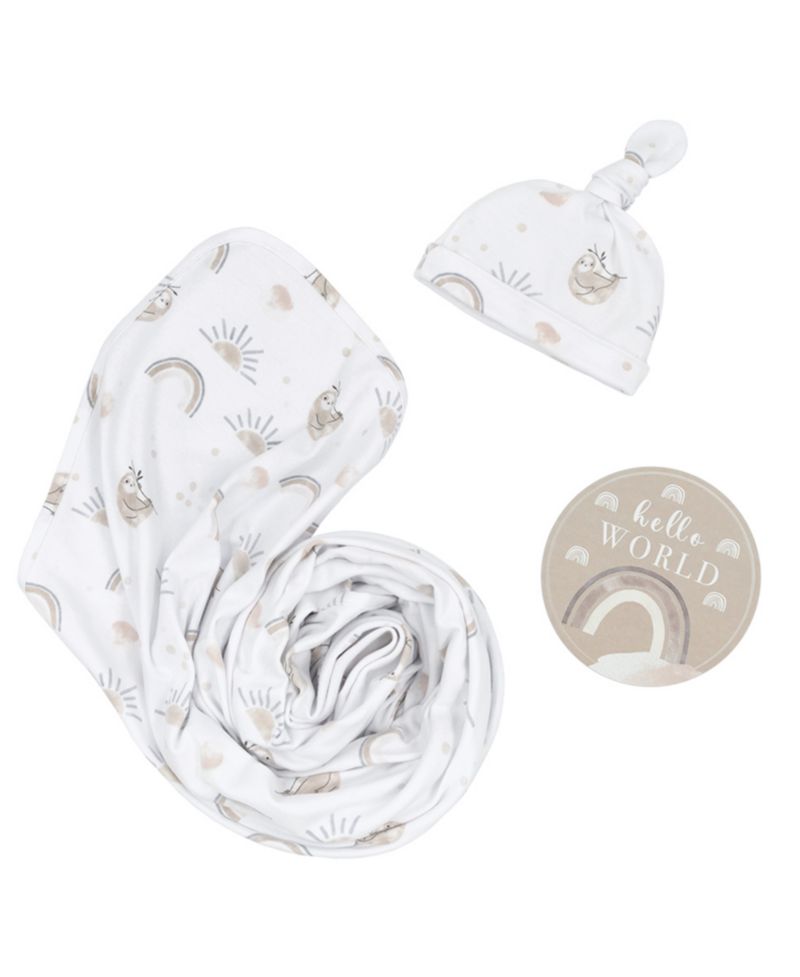 Baby Boys or Baby Girls Hello World Gift Set, 3 Piece