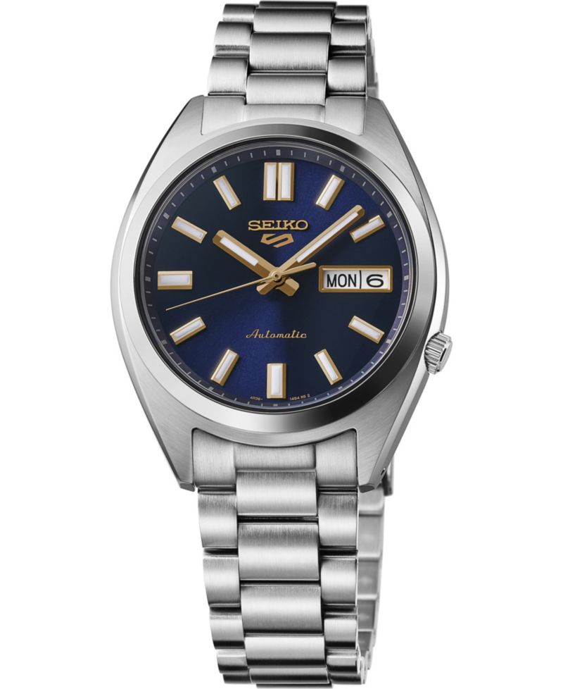 Men's 5 Sports Silver Stainless Steel Bracelet Watch, 37.4mm