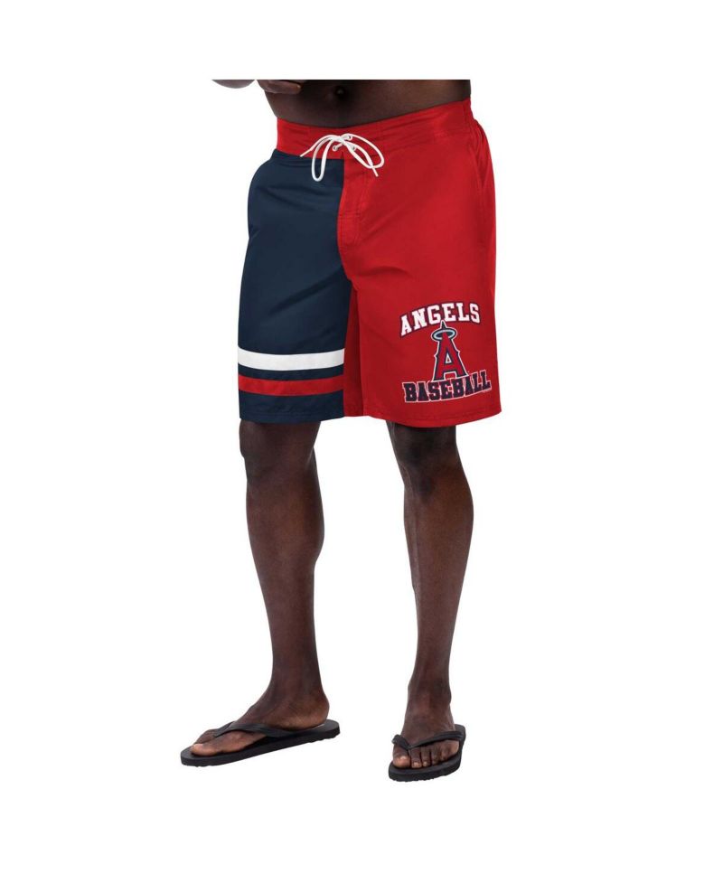 Men's Red Los Angeles Angels Anchor Swim Trunks