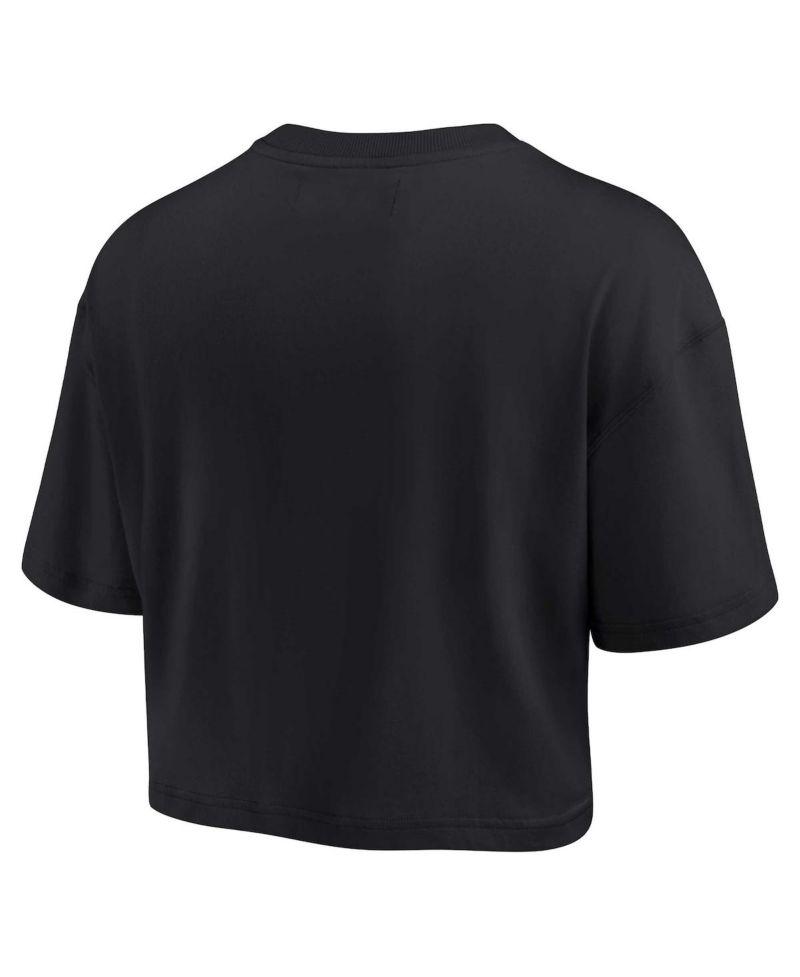 Women's Black Alabama Crimson Tide Super Soft Boxy Cropped T-shirt