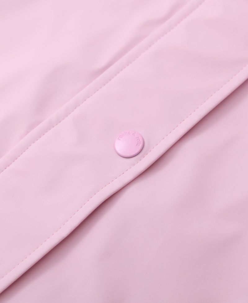 Little and Big Girls' Waterproof Rain Coat Rubberized Jacket