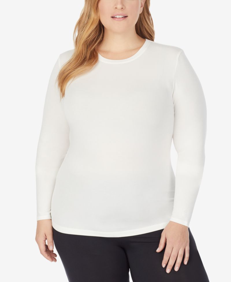 Plus Size Softwear with Stretch Long Sleeve Top