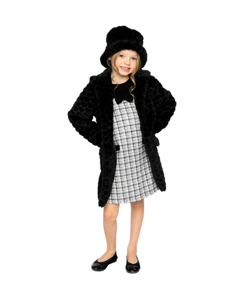 Little and Big Girl (6-14) Faux Fur Long Coat