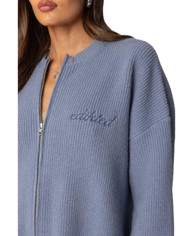 Women's Kris Ribbed Knit Zip Up Sweater
