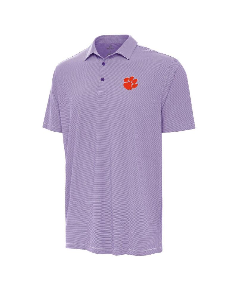 Men's Purple Clemson Tigers Twine Polo Shirt
