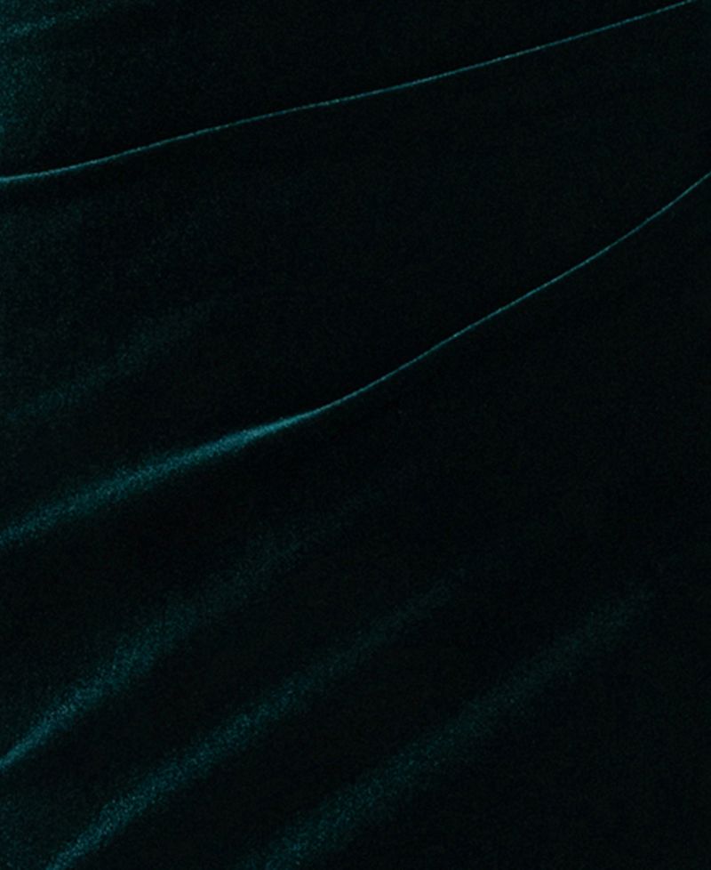 Women's Strapless Ruched Velvet Gown