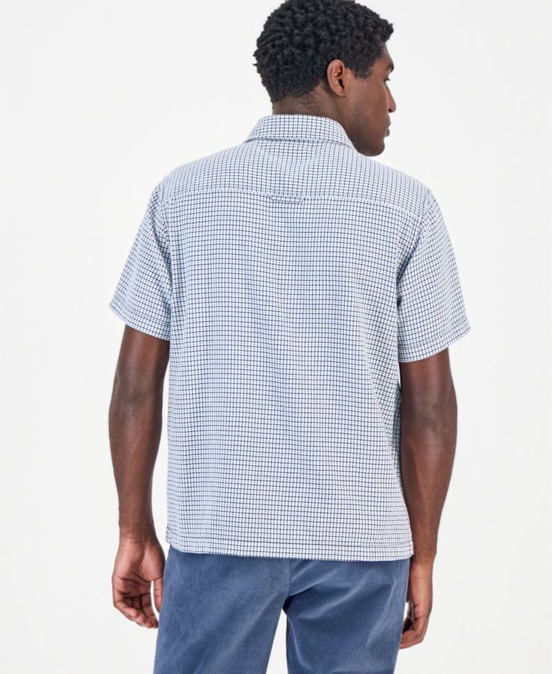 Men's Lawrence Short-Sleeve Dobby Plaid Shirt