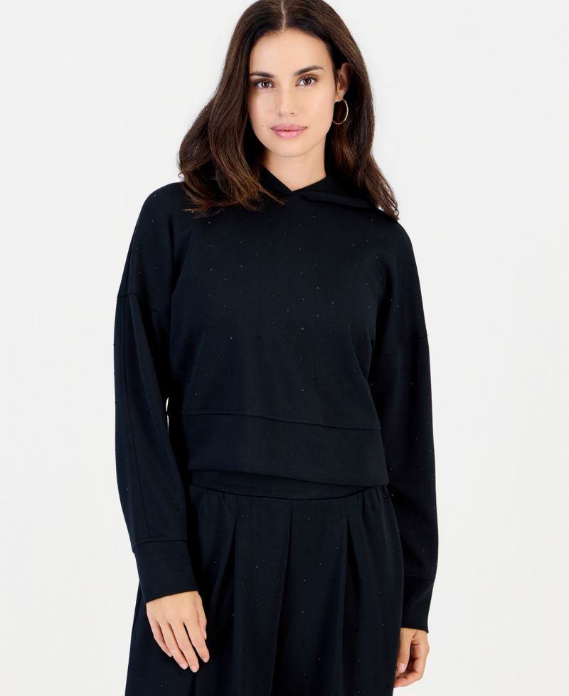 Petite Shine Embellished Hoodie