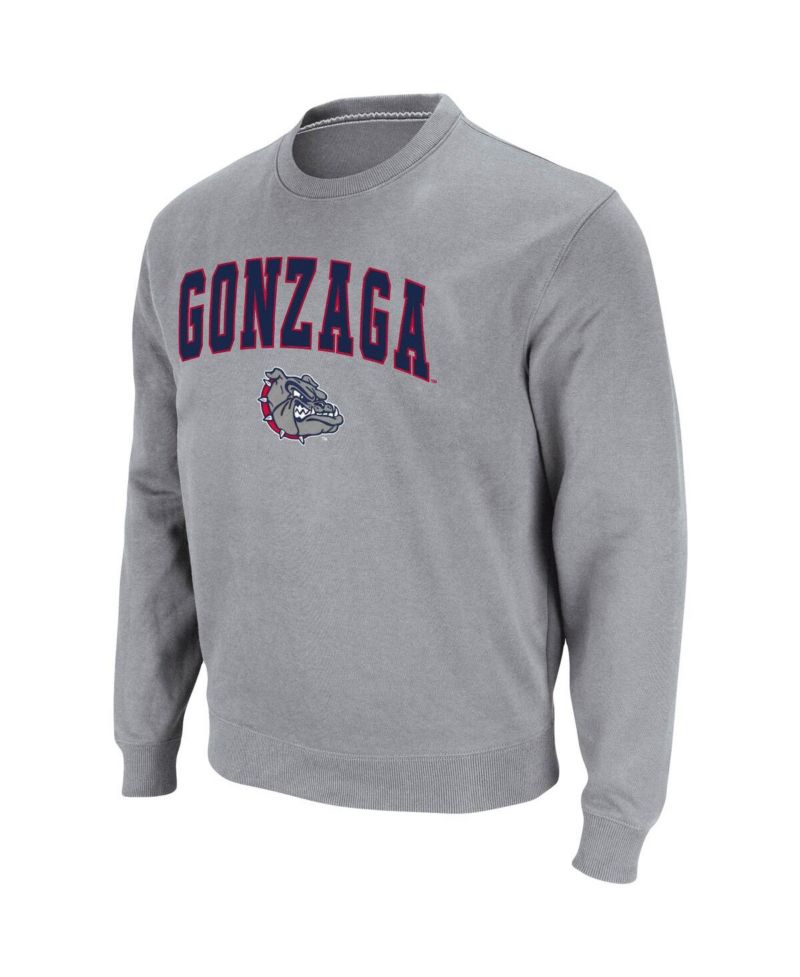 Men's Gonzaga Bulldogs Arch & Logo Tackle Twill Pullover Sweatshirt