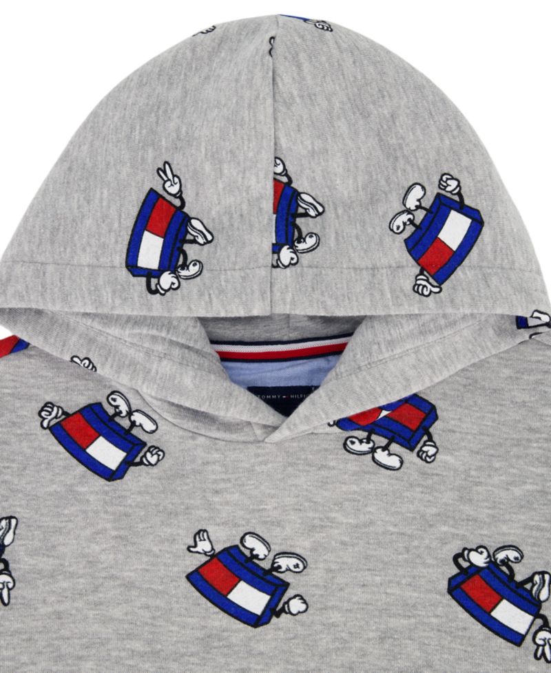 Boys' 2T-7 Mascot Allover-Print Kangaroo-Pocket Hoodie