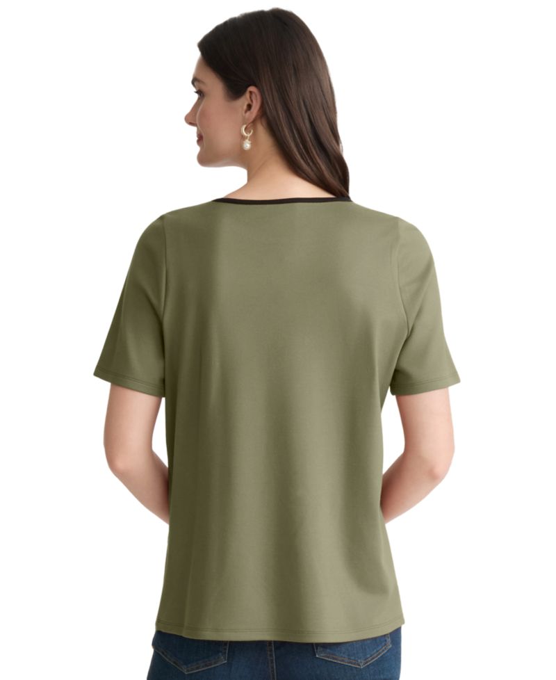 Petite Drop Shoulder Top