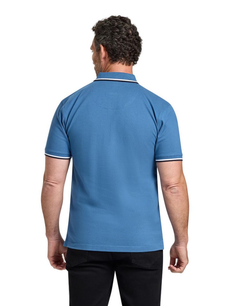 Men's Short Sleeve Embroidery Pique Polo