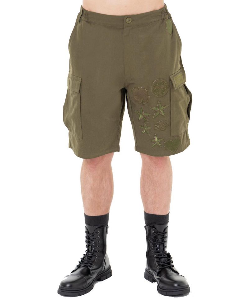 Men's Menswear Patches Cargo Shorts