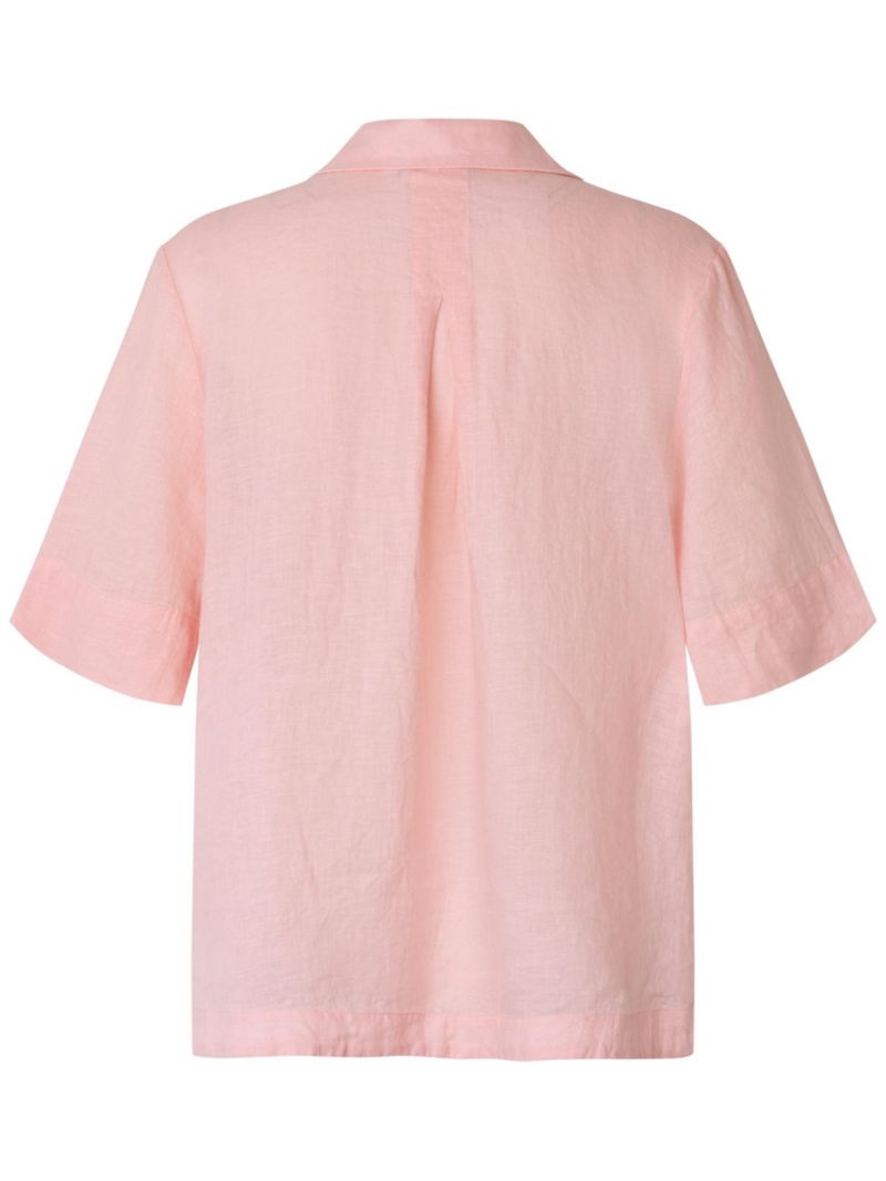 Women's Mabrevia Relaxed Collared V-Neck Linen Shirt