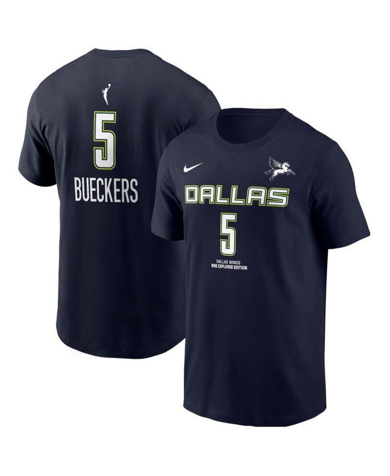 Men's Paige Bueckers Navy Dallas Wings 2025 WNBA Draft Explorer Edition Name & Number T-Shirt