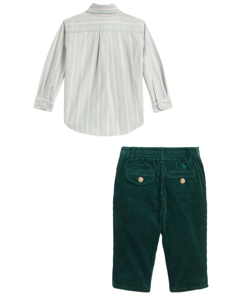Baby Boys' Cotton Oxford Shirt and Corduroy Pants, 2-Piece Set