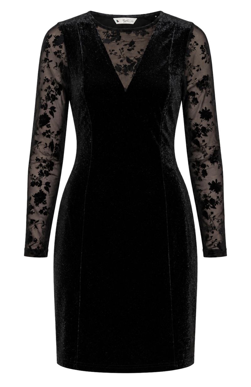 Women's Fitted Velvet Dress