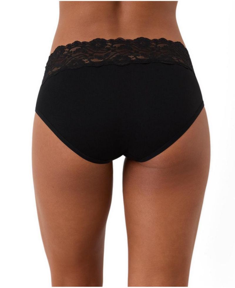 Women's Lace Waist Brief 3-Pack Made with Organic Cotton