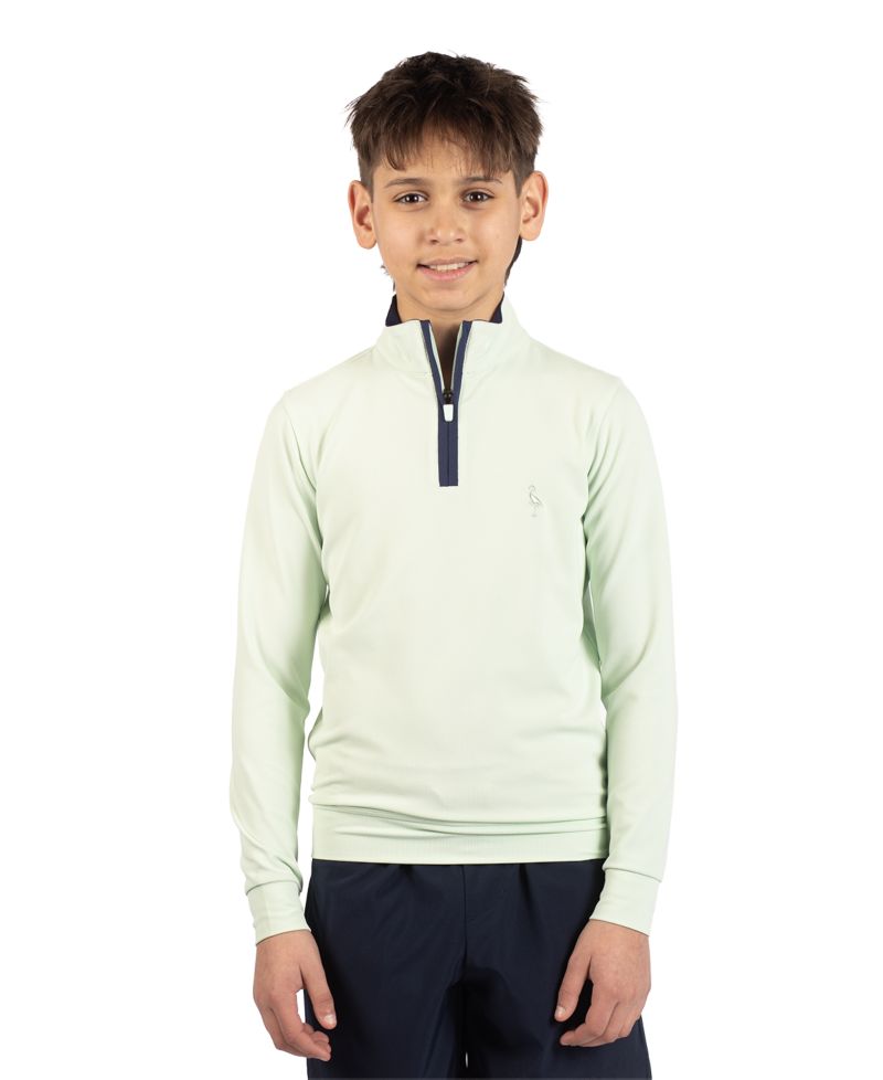 Micro Grid Textured Performance Quarter Zip