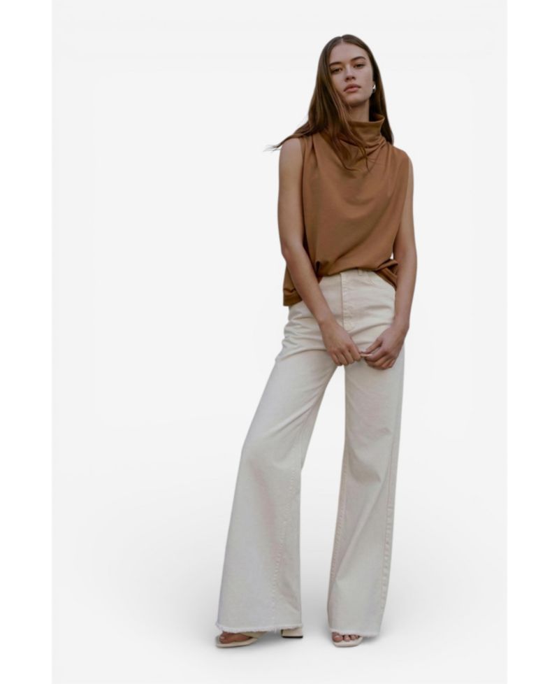 Women's Finch Sleeveless Draped-Neckline Relaxed Casual Top