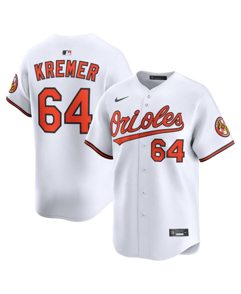 Men's Dean Kremer White Baltimore Orioles Alternate Limited Player Jersey
