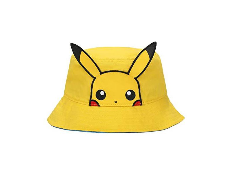 Men's Pikachu Face Unisex Adult Bucket Hat With 3D Plush