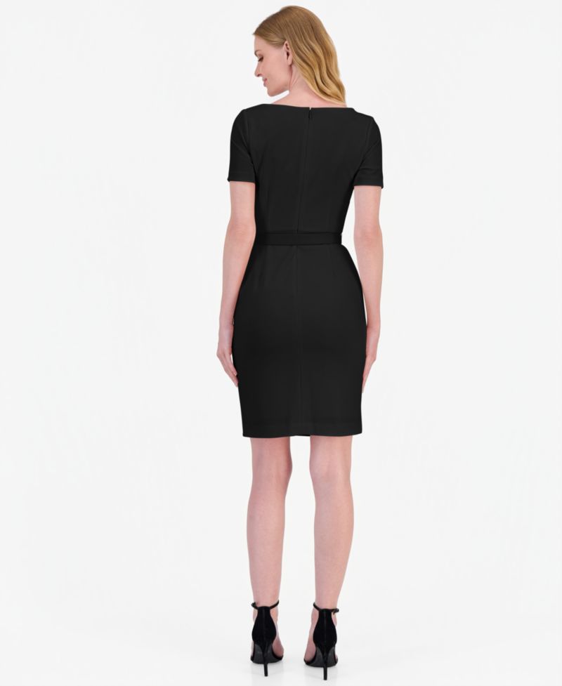 Women's Boat Neck Sheath Dress