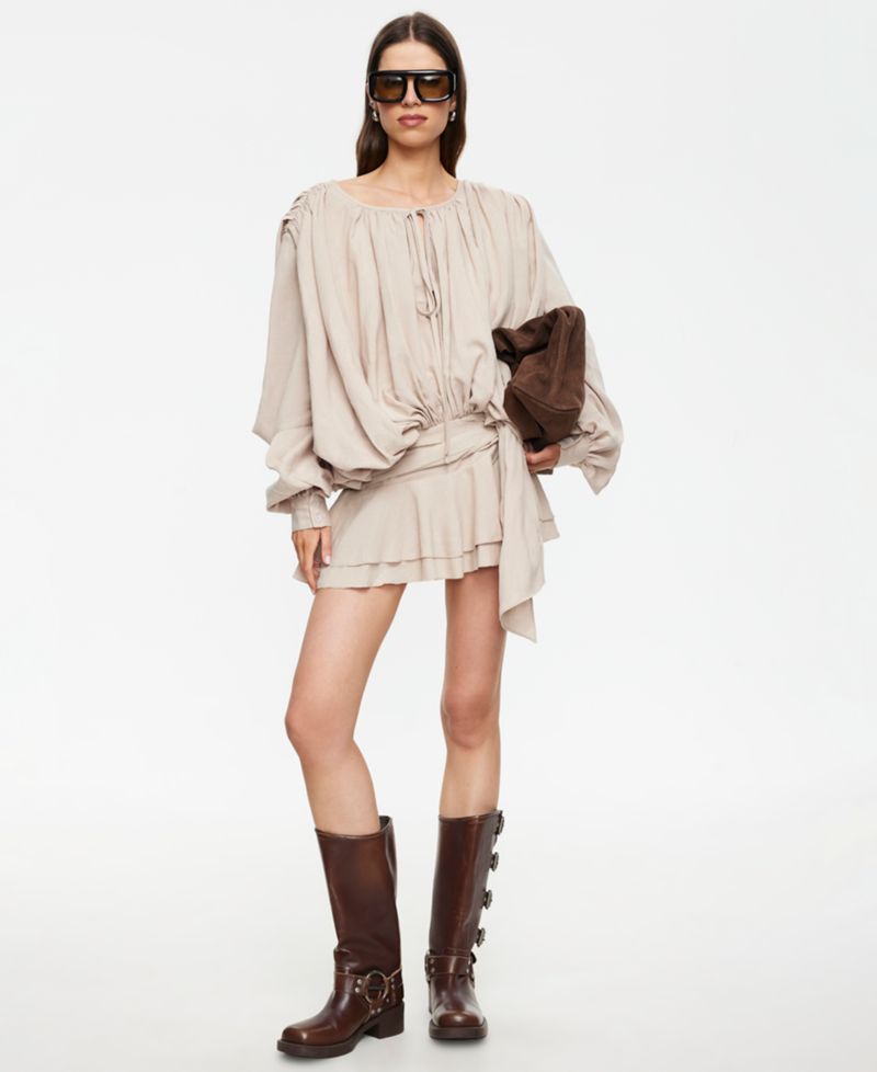 Women's Long-Sleeve Crewneck Mini Dress