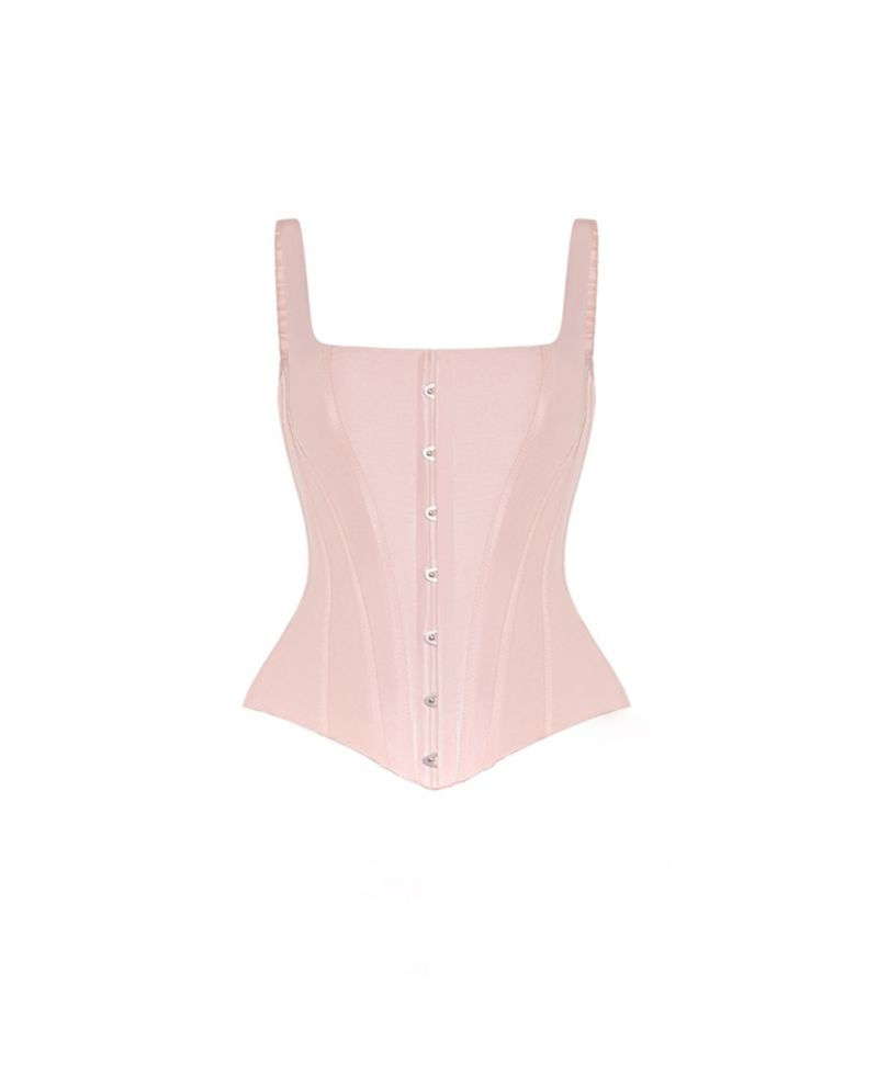 Women's Sculpting Pink Low-Waist Corset