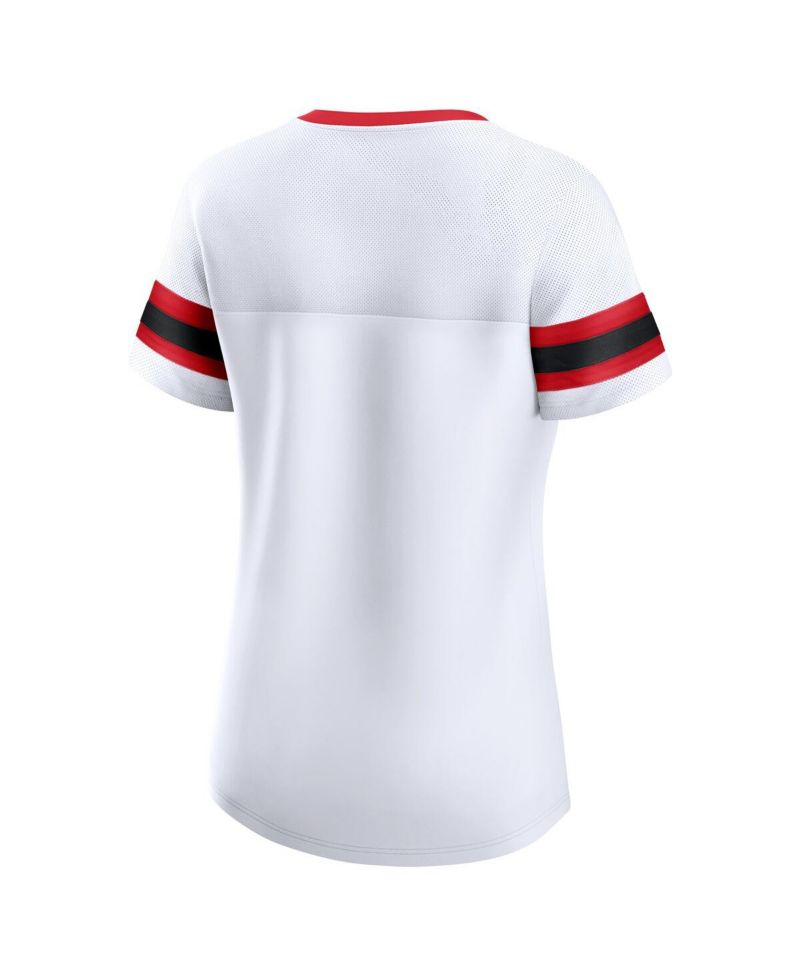 Women's White Wisconsin Badgers Iconic Athena T-Shirt