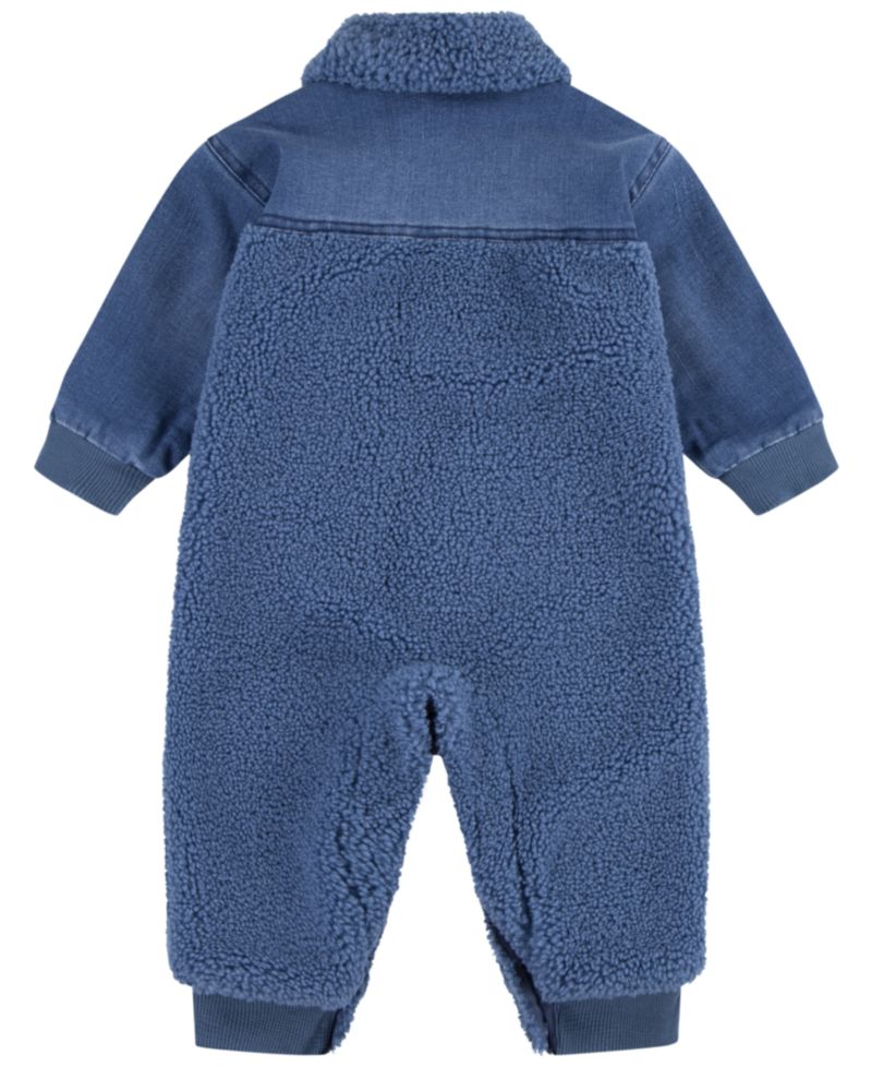 Baby Boys Denim Sherpa Coverall