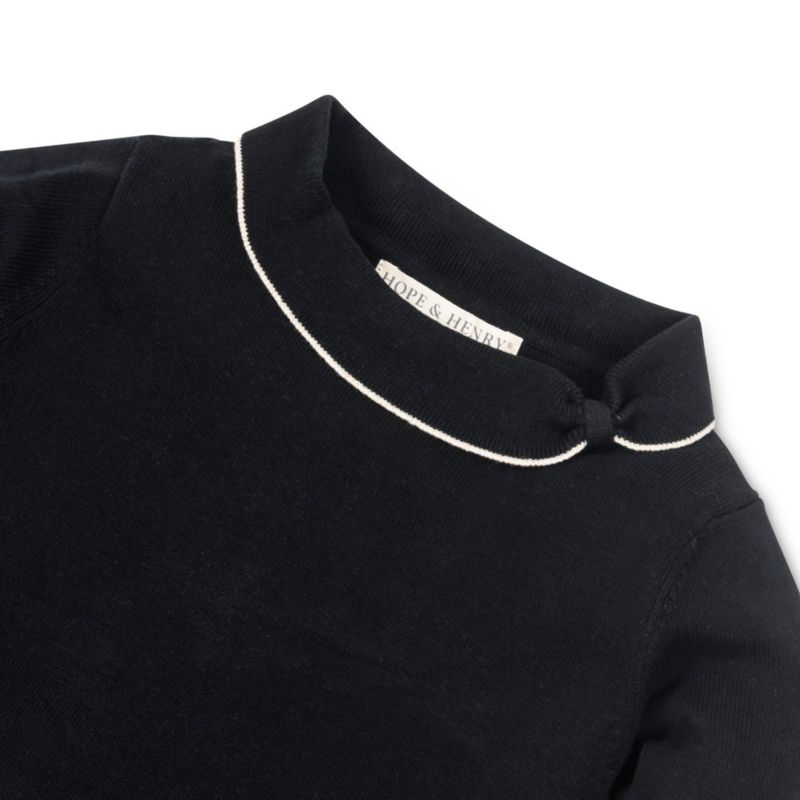 Hope and Henry Girls' Long Sleeve Ruffle Cuff Collar Sweater, Kids