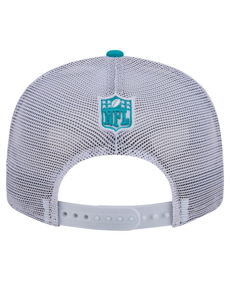 Men's Aqua Miami Dolphins Core Team 9FIFTY Trucker Snapback Hat