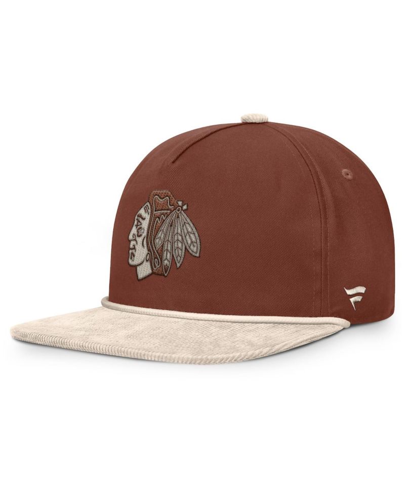 Men's Brown/Cream Chicago Blackhawks Reminisce Vintage Adjustable Hat