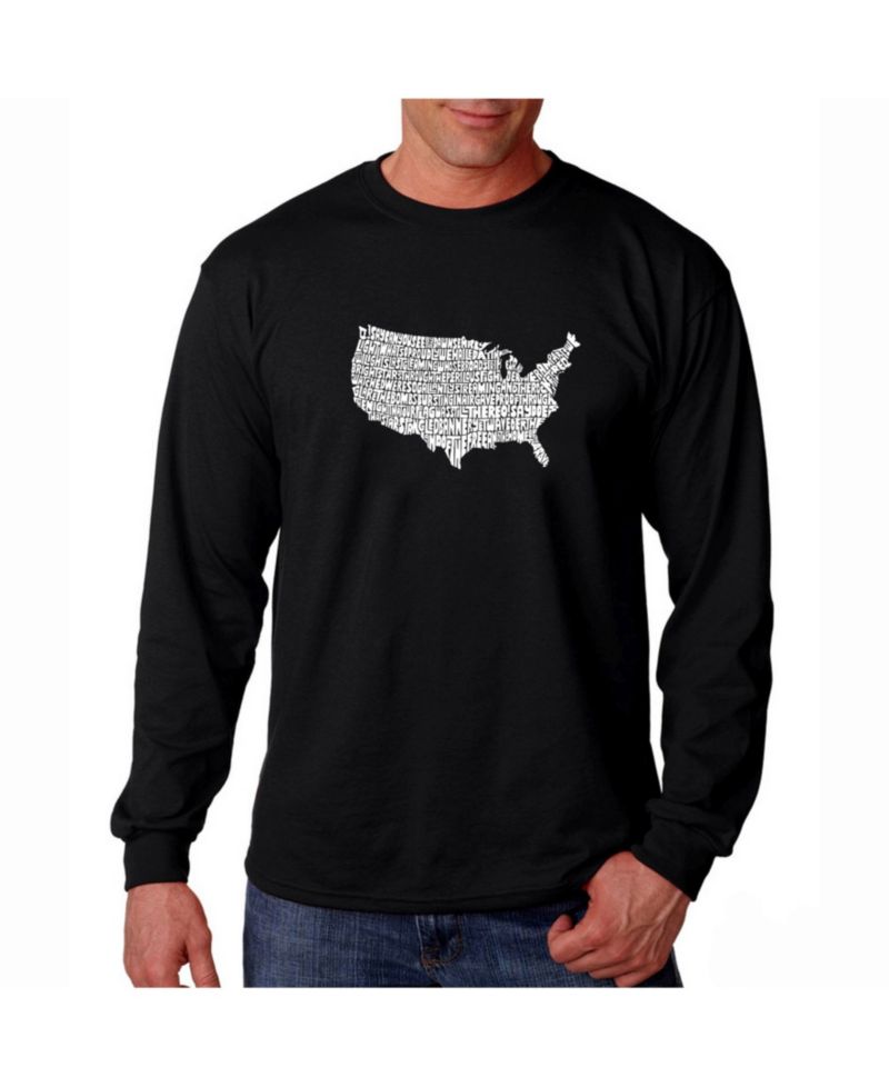Men's Word Art Long Sleeve T-Shirt - The Star Spangled Banner