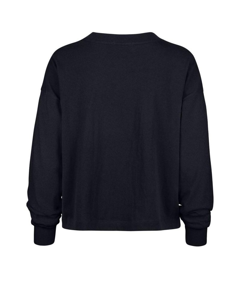 Women's Navy Notre Dame Fighting Irish Stacked Sydney Long Sleeve T-Shirt