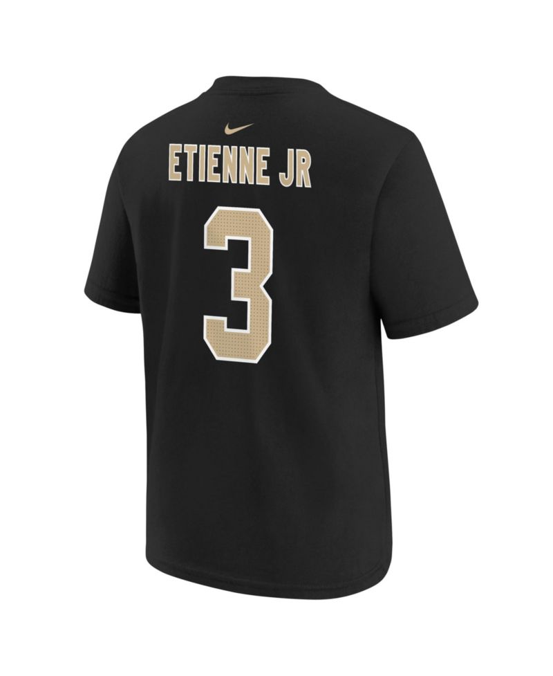 Big Boys and Girls Travis Etienne Jr Black New Orleans Saints Name & Number T-Shirt