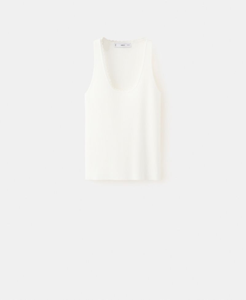 Women's Lace Detail Ribbed Top