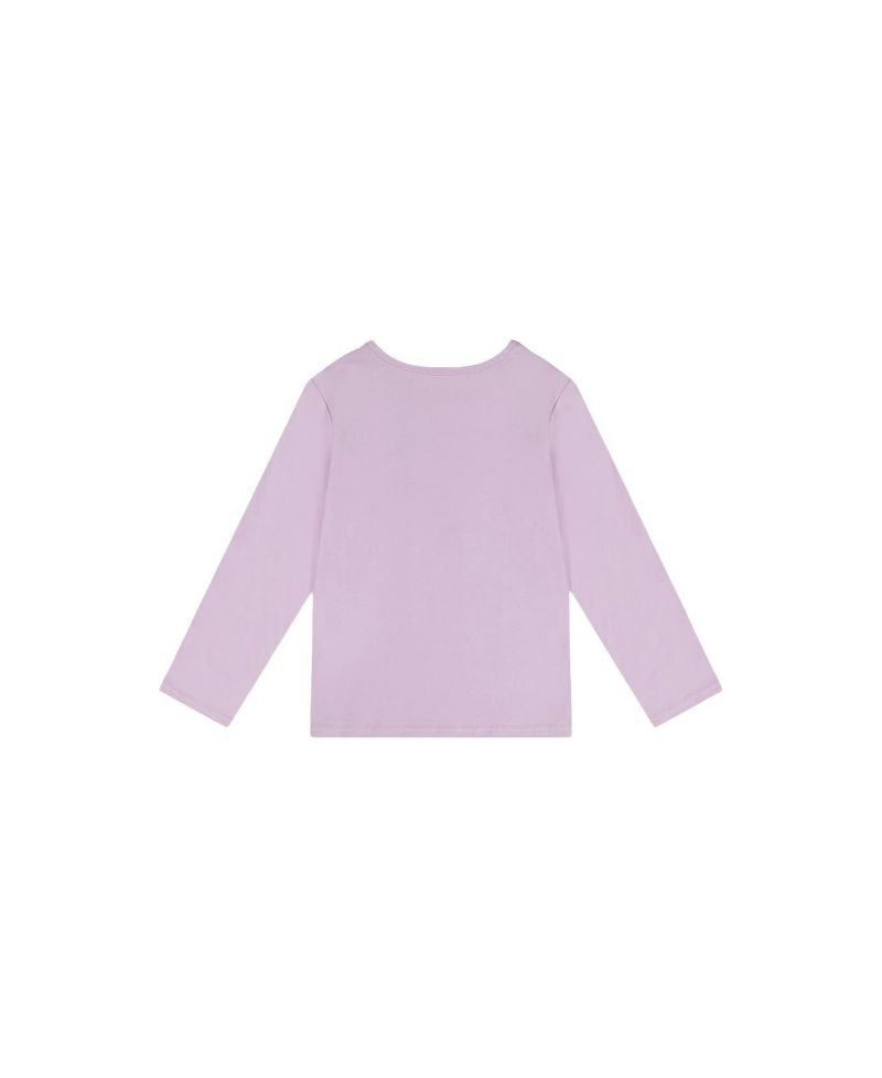 Big Girls (6-12) Long Sleeve Cotton T-Shirt Lavender