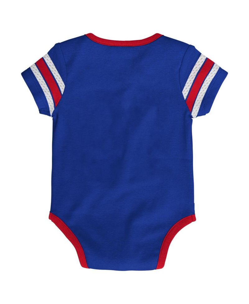 Baby Boys and Girls Blue New York Rangers Hockey Jersey Bodysuit