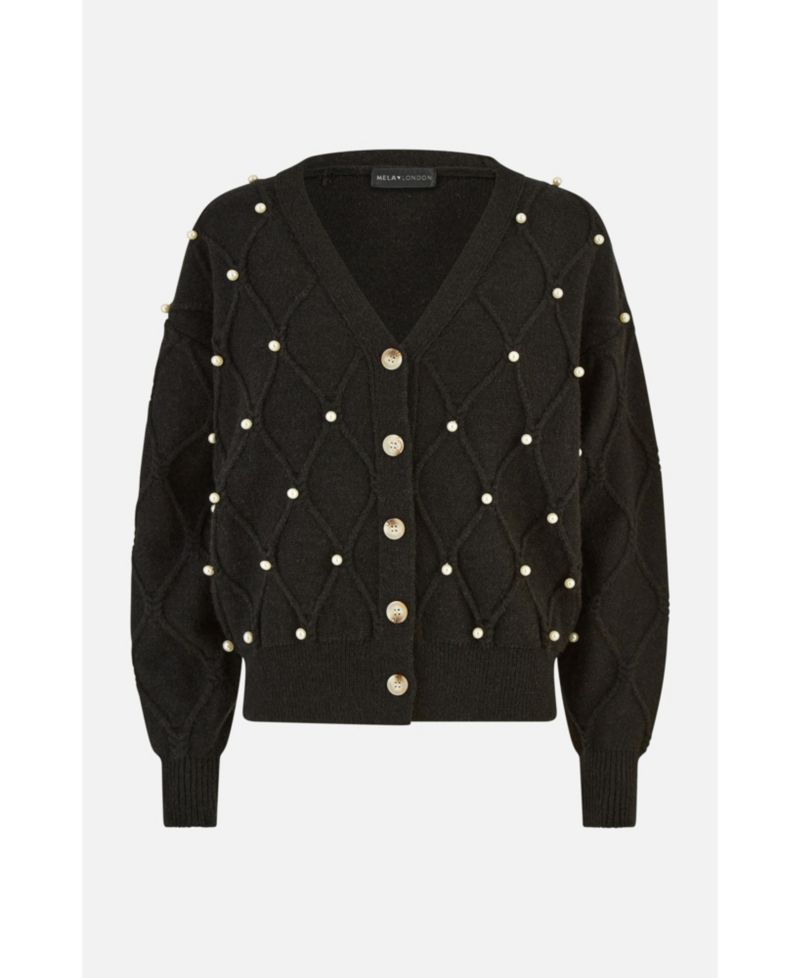 Women's Beaded Cable Knit Cardigan