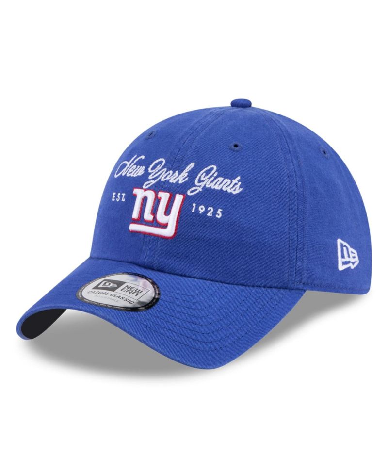 Women's Royal New York Giants Script Casual Classic Adjustable Hat
